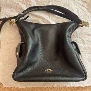 Coach Black Pennie Leather Women's Bag With Crossbody Strap